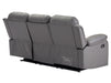 3+1 Recliner Sofa Set inc. Chair in Grey Leather with Drop-Down Table & Cup Holders - 2 Piece Trento Sofa Set