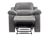 3 2 1 Recliner Sofa Set. 3 Piece Recliner Sofa Package Suite in Grey Leather with Drop-Down Table & Drink Holders- Trento