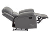 Grey Leather Recliner Chair - Trento