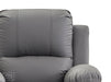 3+1 Recliner Sofa Set inc. Chair in Grey Leather with Drop-Down Table & Cup Holders - 2 Piece Trento Sofa Set