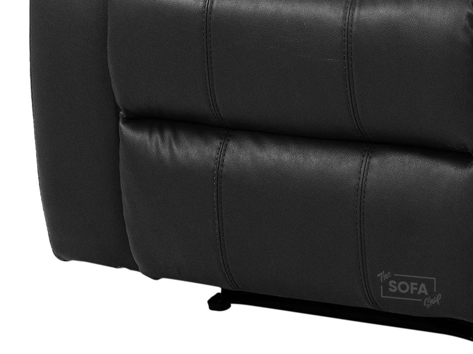 Base of Sorrento Black Leather Chair - Recliner Sofa | The Sofa Shop