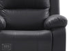 2+1 Recliner Sofa Set inc. Chair in Black Leather - Trento