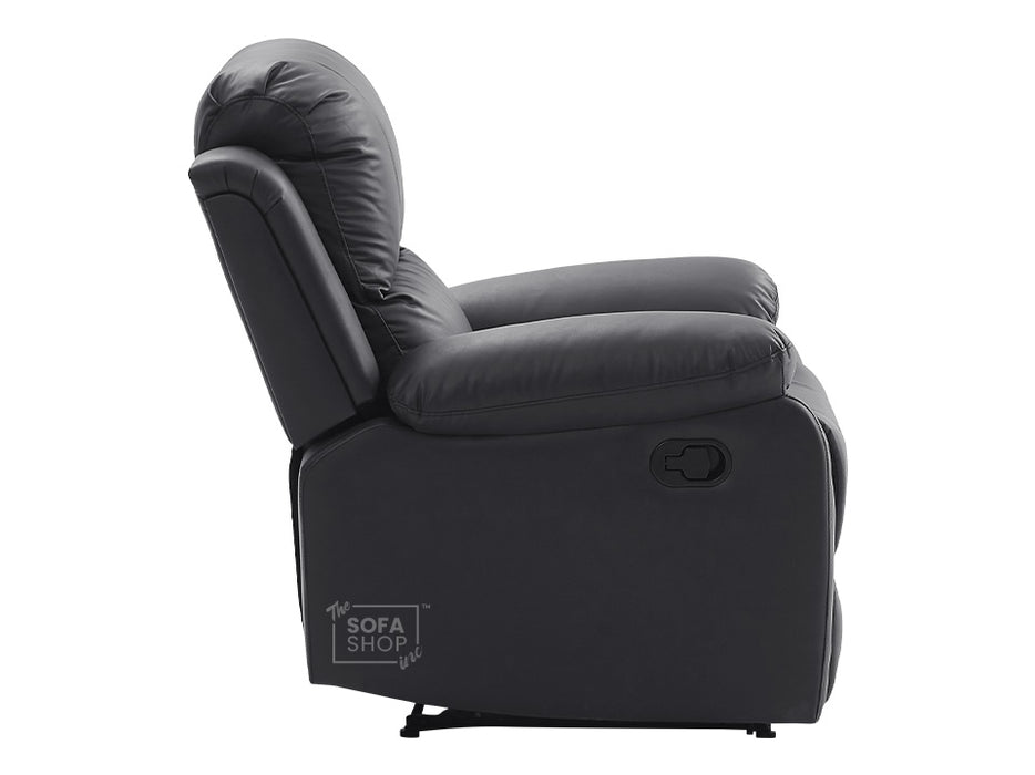 Black Leather Recliner Chair - Trento - Sofa Sale