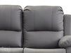 3 2 1 Recliner Sofa Set. 3 Piece Recliner Sofa Package Suite in Grey Leather with Drop-Down Table & Drink Holders- Trento