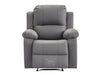 2 1 1 Recliner Sofa Set inc. Chairs in Grey Leather - 3 Piece Trento Sofa Set