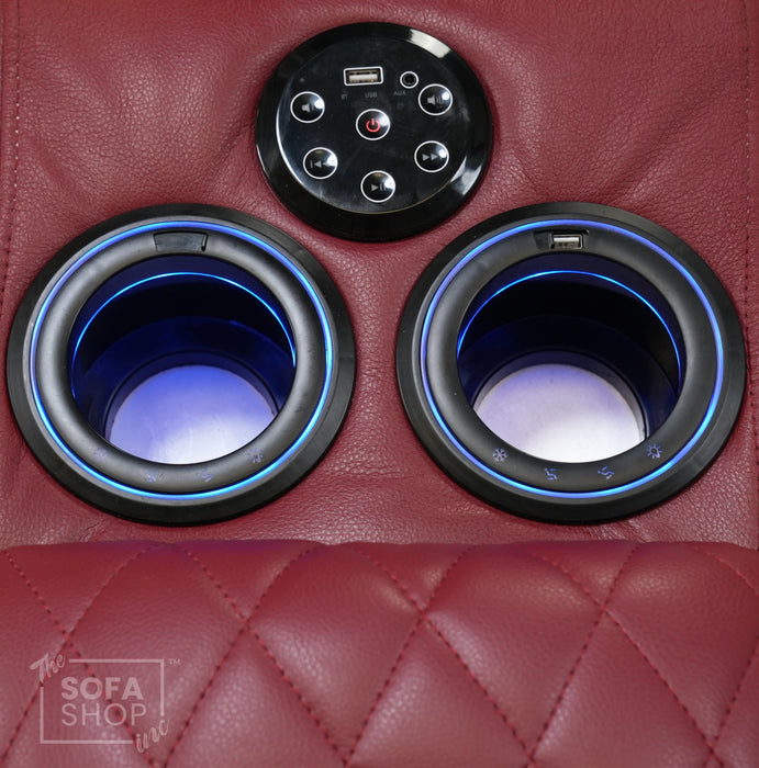 2 Seater Electric Smart Recliner With Massage & Bluetooth | Missing Console Backrest & Scratch | Venice | Second Hand Sofa 32