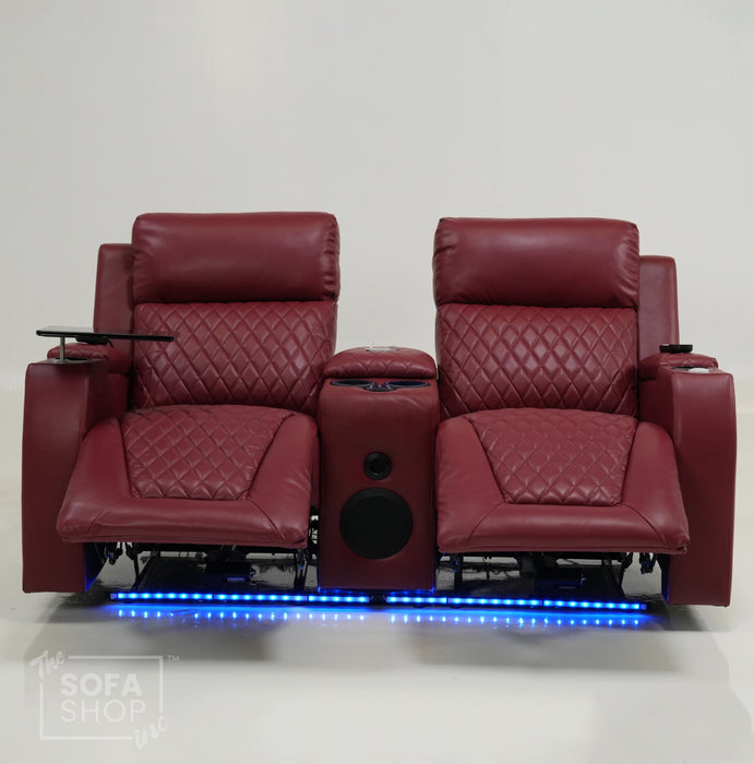 2 Seater Electric Smart Recliner With Massage & Bluetooth | Missing Console Backrest & Scratch | Venice | Second Hand Sofa 32