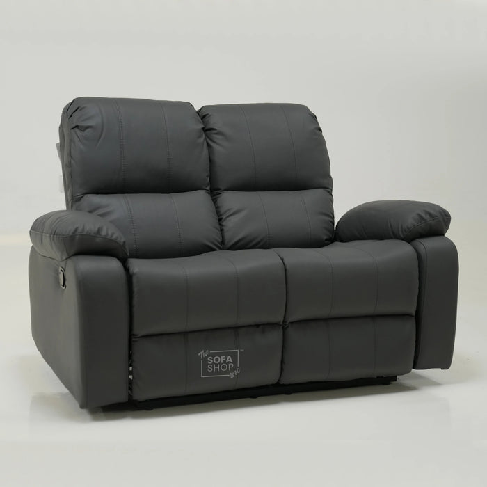 2 Seater Manual Recliner Sofa With Smooth Recline & Lumbar Support | No Ears | Trento | Second Hand Sofa SS06 | The Sofa Shop