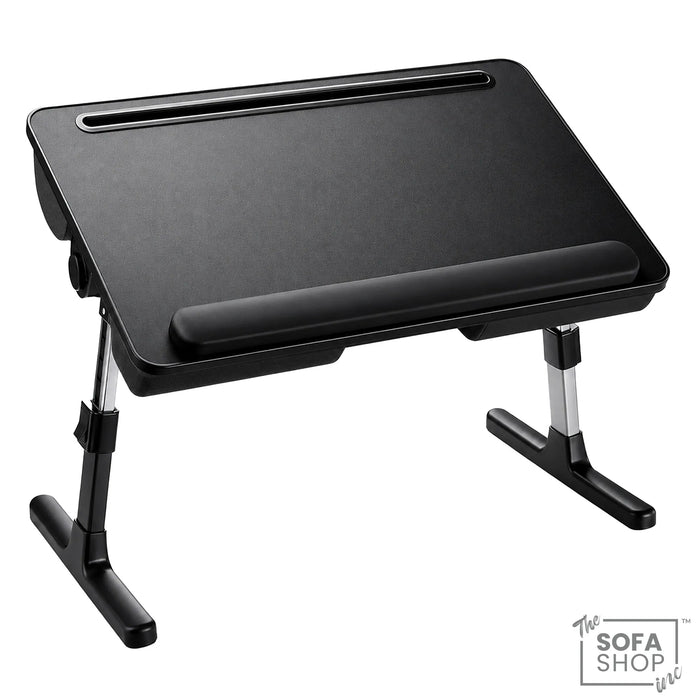 The Sofa Shop Portable Lap Desk & Bed Table With Adjustable Design | 2-In-1 Sofa Workstation With 5 Height Settings + Tilting Top + Bolster Cushions + Device Slots | Denver