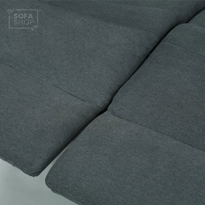 Manual Dark Grey Fabric 2 Seater | Stitching Ripped On RHF Seat And Mis Match | Parma | Second Hand Sofa (07)