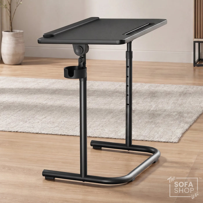 Atlanta Floorstanding Sofa & Bed Table | 2-In-1 Adjustable Lap Desk with Tilting Top + Device Slots | The Sofa Shop