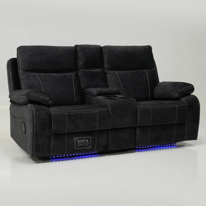 2 Seater Electric Recliner With Wireless Charging, Speakers & LEDs | Vinsonova | Ex-Display | The Sofa Shop