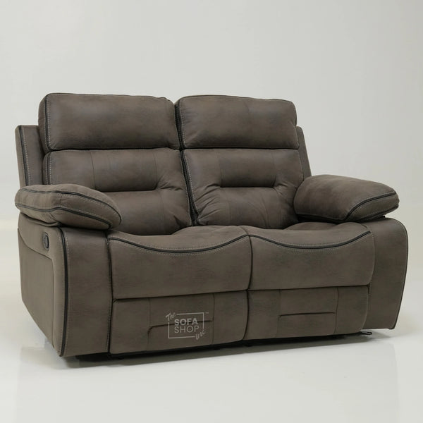 2 Seater Manual Recliner Sofa With Padded Lumbar, Soft & Cosy | Tuscany | Ex-Display ss10