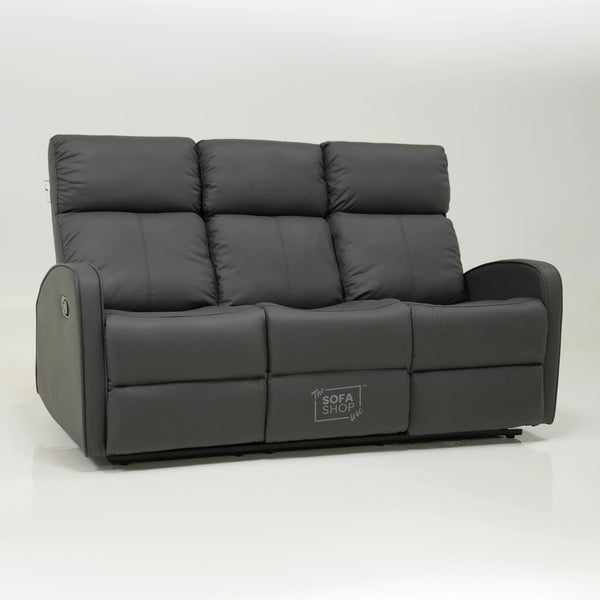 3 Seater Manual Recliner Sofa With Small Hole On RHF Side | Parma | Second Hand Sofa 03 | The Sofa Shop