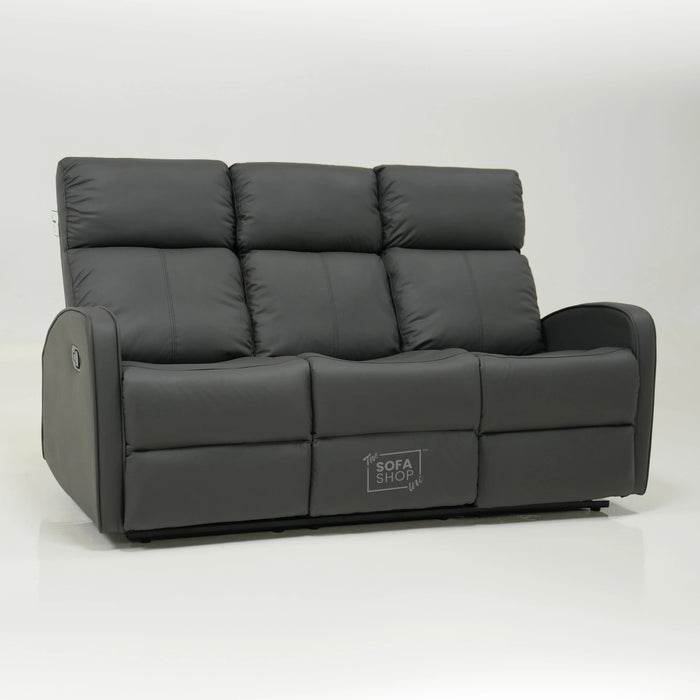 3 Seater Manual Recliner Sofa With Small Hole On RHF Side | Parma | Second Hand Sofa 03 | The Sofa Shop