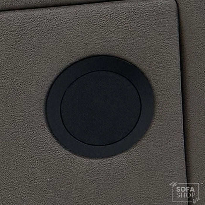 3+2 Graphite Dark Grey Fabric Electric Recliner Cinema Sofa Set | Massage, Heat, Multi-Link Bluetooth, Console & Cooling Cupholders | Tuscany | The Sofa Shop