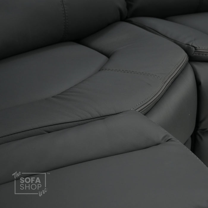 Electric Recliner Corner Sofa With Power Recline & Wireless Charging | Mismatched Stitching & Sunken Seats | Highgate | Second Hand Sofa 34