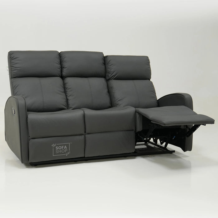 3 Seater Manual Recliner Sofa With Small Hole On RHF Side | Parma | Second Hand Sofa 03 | The Sofa Shop