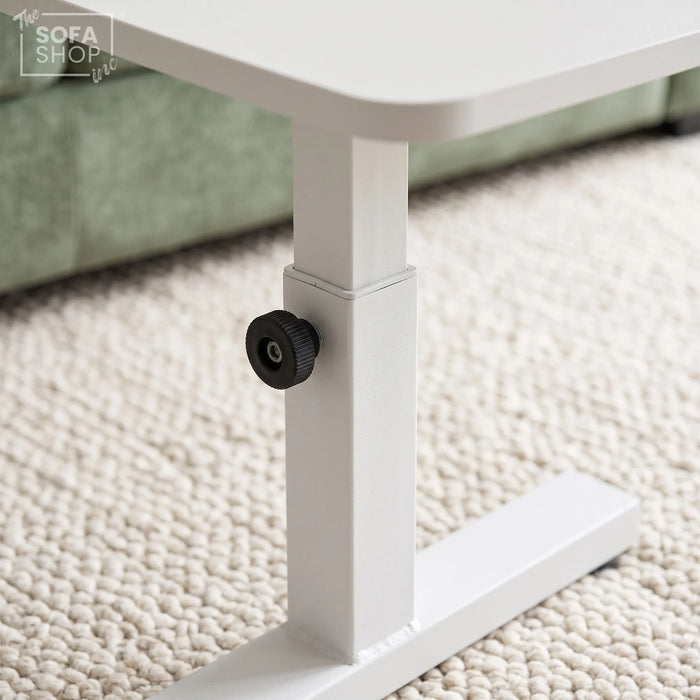 Lincoln Adjustable Bed Table | 2-In-1 Floorstanding Lap Desk with Tilting Top + Device Slots | The Sofa Shop