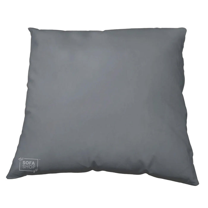 Decorative Cushion In Grey Leather | Premium 45cm x 45cm Faux Leather Pillow With Shape-Retaining Fill + Wipe-Clean Finish + Vegan Friendly | The Sofa Shop