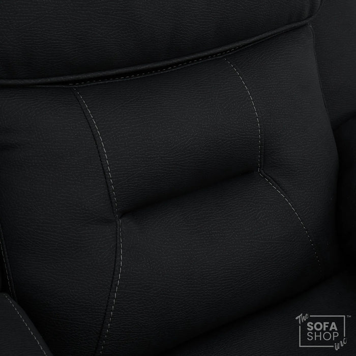 3+2 Piece Electric Home Cinema Sofa Set | Fabric Couch Suite In Charcoal Grey | Hi-Tech Sofa Set With Vibration Massage+ Heated Lumbar + Power Grommets +Bluetooth Speakers & Multi-Link | Florence | The Sofa Shop