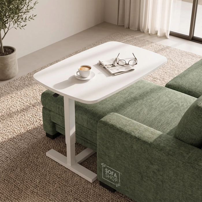 Lincoln Adjustable Bed Table | 2-In-1 Floorstanding Lap Desk with Tilting Top + Device Slots | The Sofa Shop