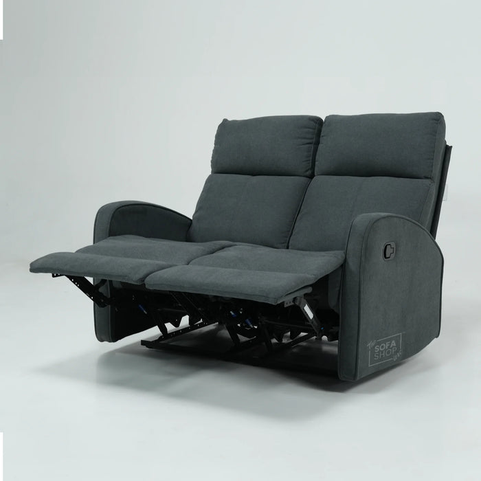 Manual Dark Grey Fabric 2 Seater | Stitching Ripped On RHF Seat And Mis Match | Parma | Second Hand Sofa (07)
