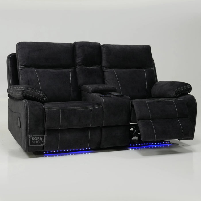 2 Seater Electric Recliner With Wireless Charging, Speakers & LEDs | Vinsonova | Ex-Display | The Sofa Shop