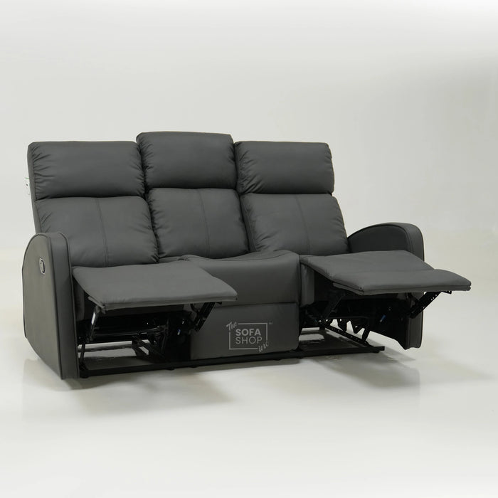 3 Seater Manual Recliner Sofa With Small Hole On RHF Side | Parma | Second Hand Sofa 03 | The Sofa Shop
