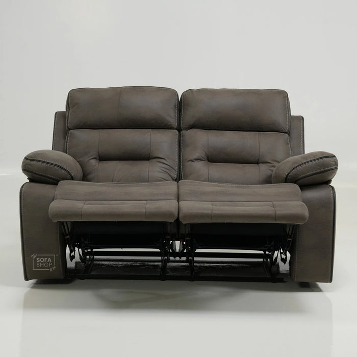 2 Seater Manual Recliner Sofa With Padded Lumbar, Soft & Cosy | Tuscany | Ex-Display ss10