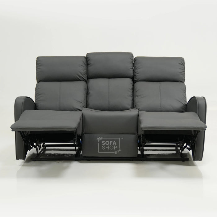 3 Seater Manual Recliner Sofa With Small Hole On RHF Side | Parma | Second Hand Sofa 03 | The Sofa Shop