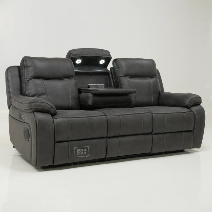 3 Seater Electric Recliner with Bluetooth & Reading Light | Scuff on LHF Back Corner | Vinson | Second Hand Sofa 31