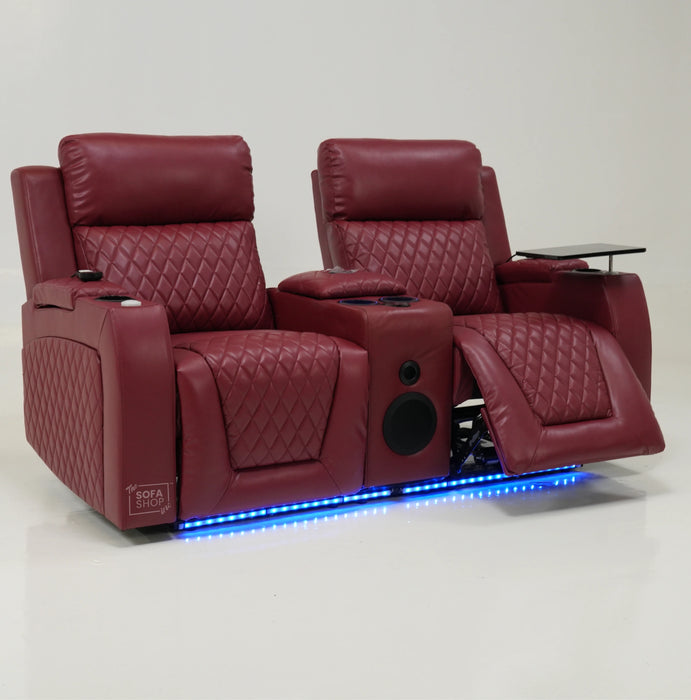 2 Seater Electric Smart Recliner With Massage & Bluetooth | Missing Console Backrest & Scratch | Venice | Second Hand Sofa 32