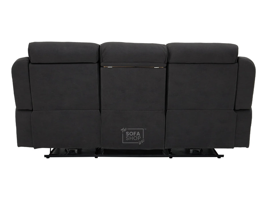 3 Seater Grey Fabric Electric Recliner Cinema Sofa | Bluetooth Speakers, USB-C & Power Headrest | Florence | The Sofa Shop