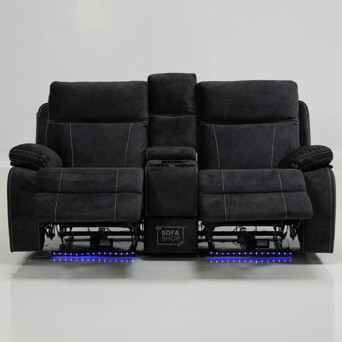 2 Seater Electric Recliner With Wireless Charging, Speakers & LEDs | Vinsonova | Ex-Display | The Sofa Shop