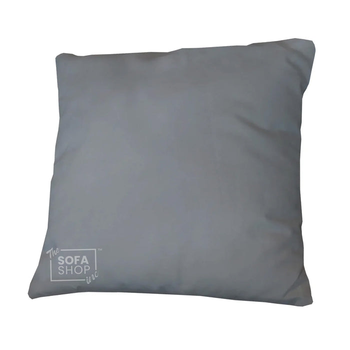 Decorative Cushion In Grey Leather | Premium 45cm x 45cm Faux Leather Pillow With Shape-Retaining Fill + Wipe-Clean Finish + Vegan Friendly | The Sofa Shop