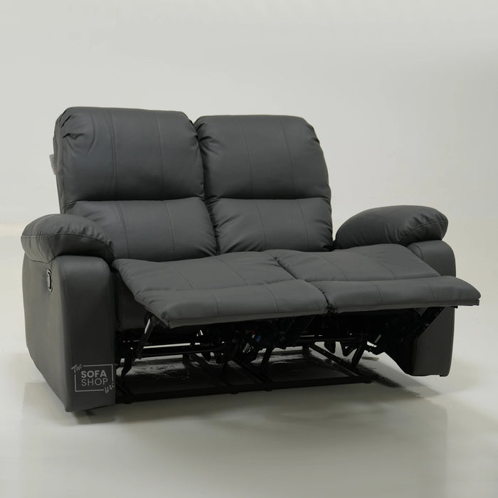 2 Seater Manual Recliner Sofa With Smooth Recline & Lumbar Support | No Ears | Trento | Second Hand Sofa SS06 | The Sofa Shop