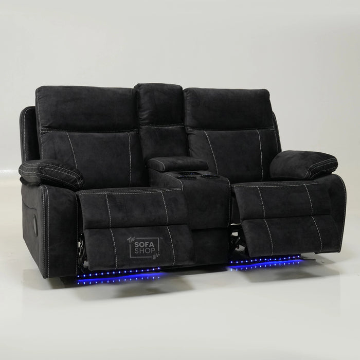 2 Seater Electric Recliner With Wireless Charging, Speakers & LEDs | Vinsonova | Ex-Display | The Sofa Shop
