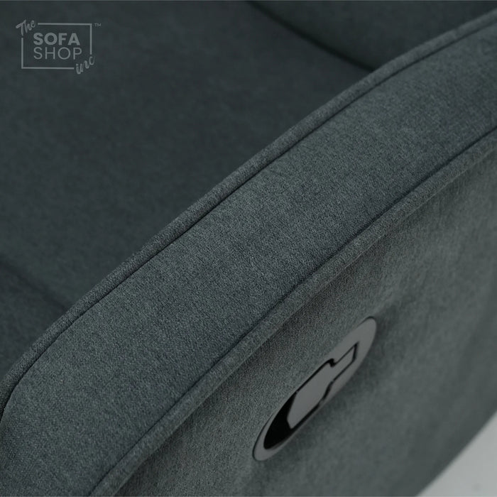 Manual Dark Grey Fabric 2 Seater | Stitching Ripped On RHF Seat And Mis Match | Parma | Second Hand Sofa (07)