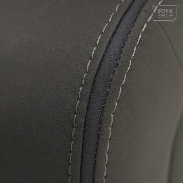 1 Seater Cinema Chair in Grey Resilience Fabric | Hi-Tech Recliner Chair with Power Recline + Power Headrest + Vibration Massage + USB Charging | Sample | Vinsonova | The Sofa Shop