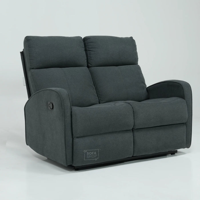 Manual Dark Grey Fabric 2 Seater | Stitching Ripped On RHF Seat And Mis Match | Parma | Second Hand Sofa (07)