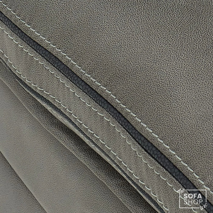 Electric Recliner Chair | 1 Seater Graphite Fabric Home Cinema Sofa with Massage, Mild Heated Lumbar, Power Recline, USB Port & Adjustable Headrest | Tuscany | The Sofa Shop