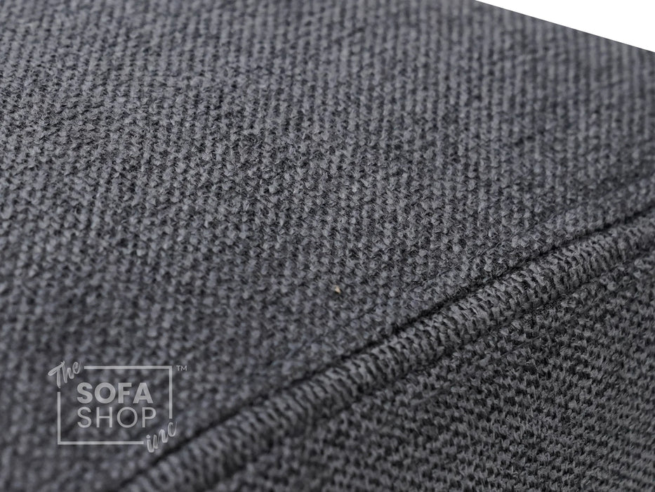 Storage Footstool In Grey Tweed - Ravenna