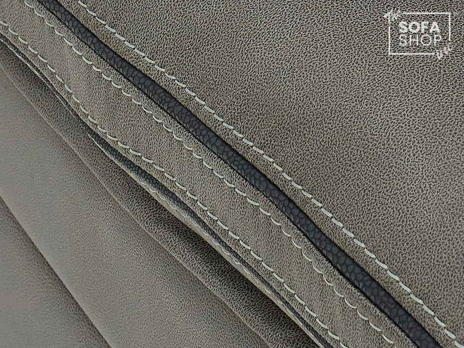 2 Seater Electric Recliner Cinema Sofa in Graphite Fabric | Hi-Tech Sofa with USB, Speakers, Power Headrest, Storage Console & Chilled Cup Holders | Tuscany | The Sofa Shop