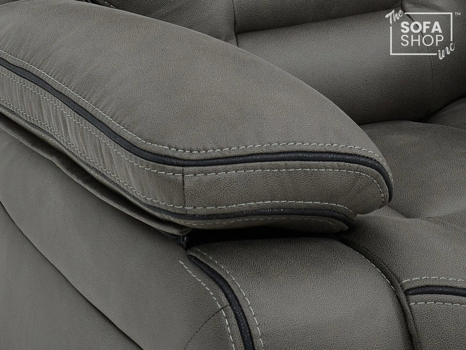 2 Seater Electric Recliner Cinema Sofa in Graphite Fabric | Hi-Tech Sofa with USB, Speakers, Power Headrest, Storage Console & Chilled Cup Holders | Tuscany | The Sofa Shop