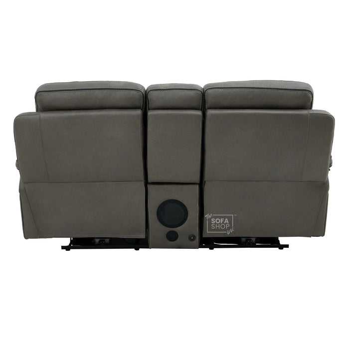 2 Seater Electric Recliner Cinema Sofa in Graphite Fabric | Hi-Tech Sofa with USB, Speakers, Massage, Power Headrest, Storage Console & Chilled Cup Holders | Tuscany | The Sofa Shop