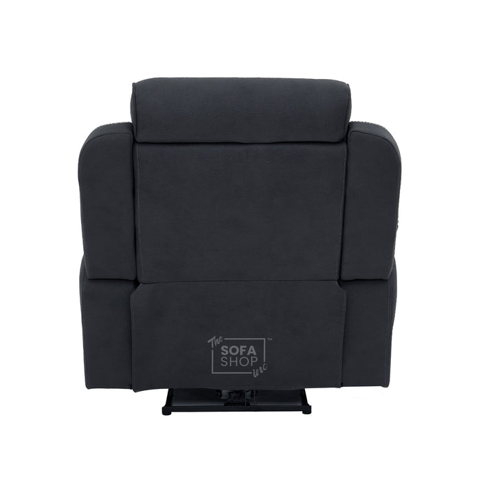 3+2+1 Piece Electric Home Cinema Sofa Set | Fabric Couch Suite Package In Charcoal Grey | Hi-Tech Sofa Set with Power Sockets + Massage + Heating + Speakers | Florence