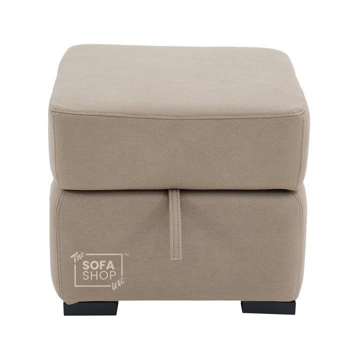 Storage Footstool In Beige Fabric - Florence