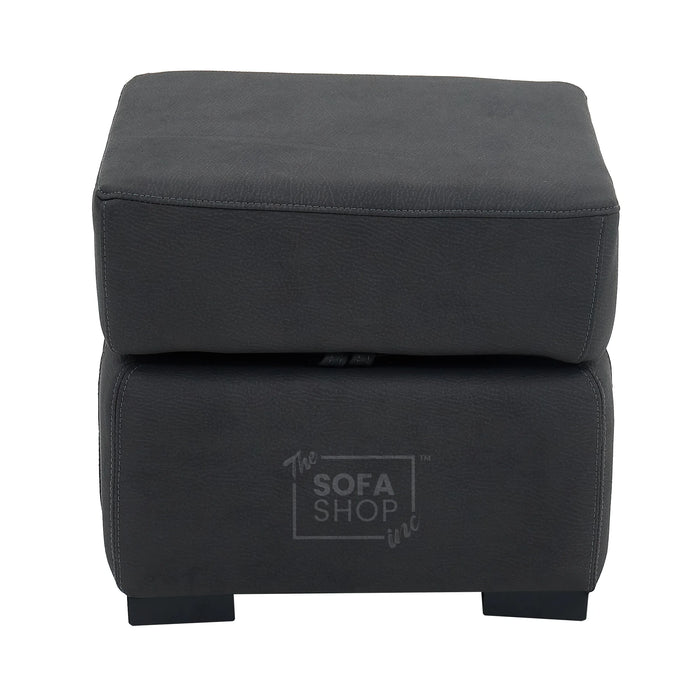 Storage Footstool In Charcoal Grey Fabric - Florence