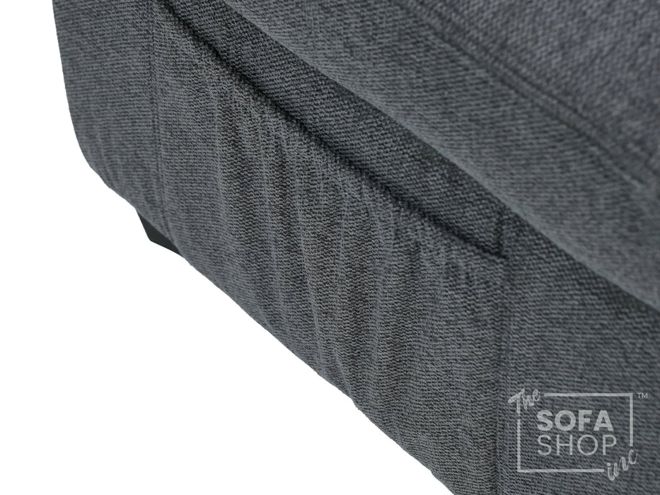 Storage Footstool In Grey Tweed - Ravenna